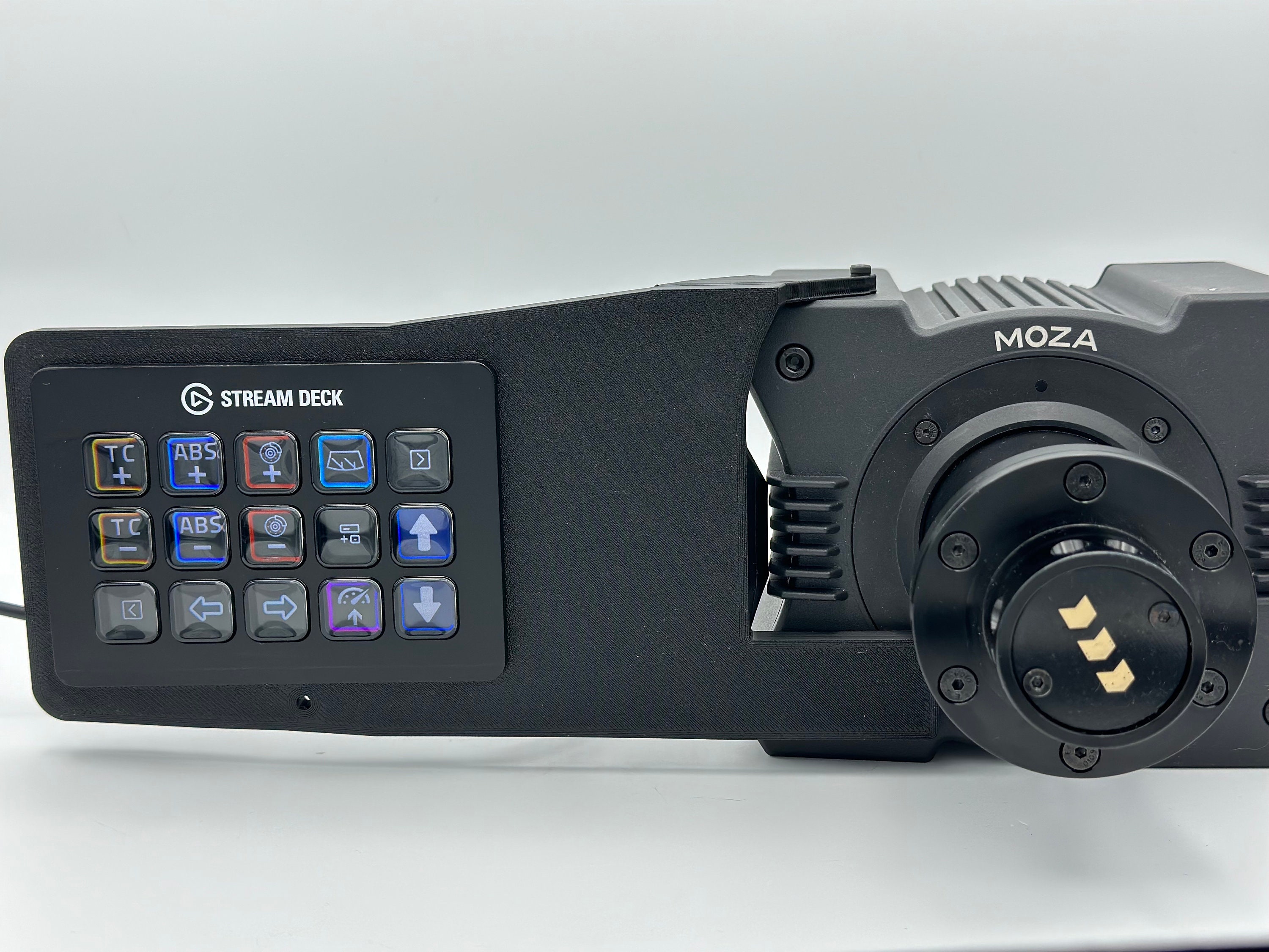 Stream Deck Mount for MOZA R9 R5 R12 - Extended Reach, Cable