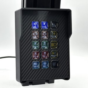 Vertical Sim Racing Stream Deck MK2 Mount: Adjustable Aluminum Cockpit Enclosure
