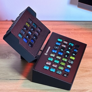 Anti-slip mount for Elgato Stream Deck XL, compatible with StreamDeck +, 15 Keys MK2, and 15 Keys MK2 Enclosure. Tablet Mount option available for iPad  StreamDeck 15 Keys is MK2 compatible only. Stream Deck Plus Stand, StreamDeck desk officestand