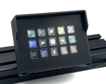 Stream Deck Enclosure - MK2, MK1, Scissor Keys Mount: Adjustable Sim Racing Case