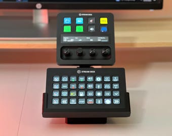 Dual Stream Deck Adjustable Stand: XL, MK1, MK2, Plus - Anti-Slip Design