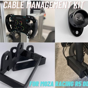 Kit de gestión de cables MOZA R5: organizador de cables para carreras de simulación