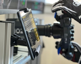 Adjustable Sim Racing Tablet Mount: Aluminum Cockpit Holder