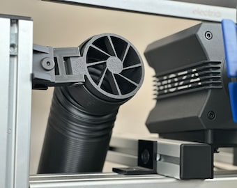 Sim Racing Wind Simulator Shroud: 3" Intake Fan Duct Adapter