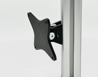VESA Mount: 75mm 2-Axis Adjustable Button Box Mount for Sim Racing