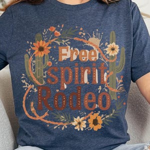 Western Rodeo PNG, Free Spirit Typography Sublimation, Boho Cowgirl Shirt Graphic, Rustic Country PNG
