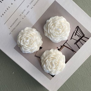 Candele di peonia mini all'ingrosso Bomboniere per feste nuziali Candele floreali all'ingrosso Bomboniere uniche per invitati a matrimoni Candele floreali all'ingrosso Candele per baby shower