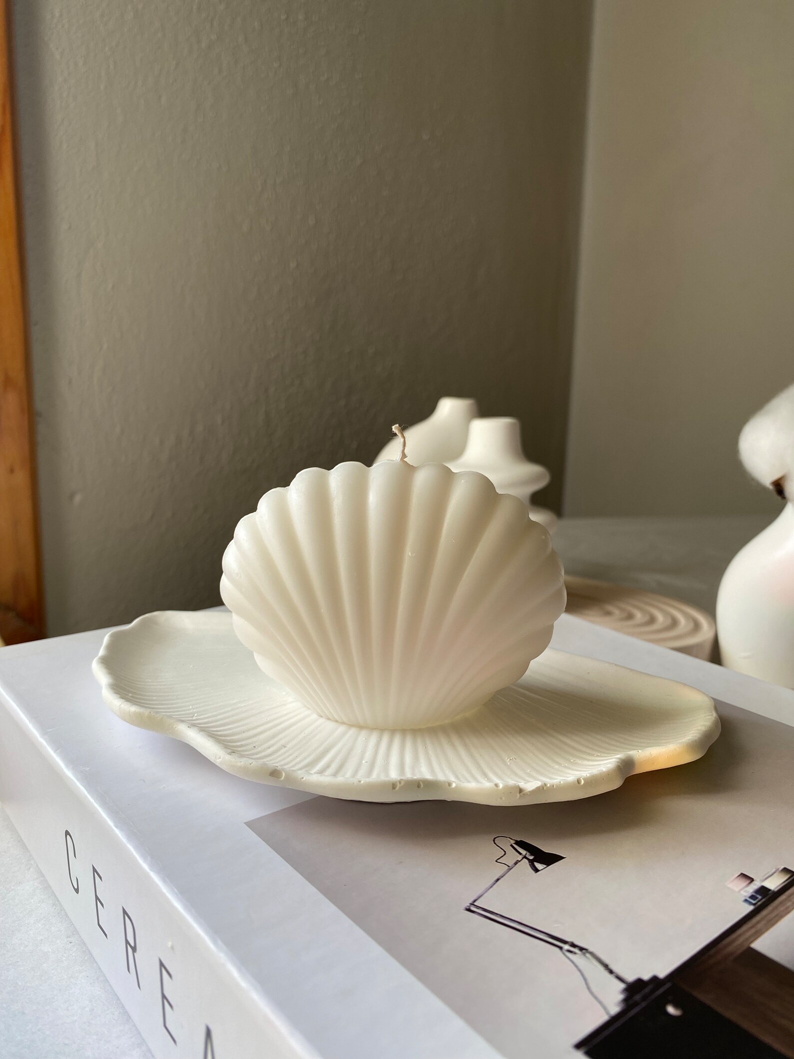 Scented Seashell Candle Set of 2 for Housewarming Gift,handmade
