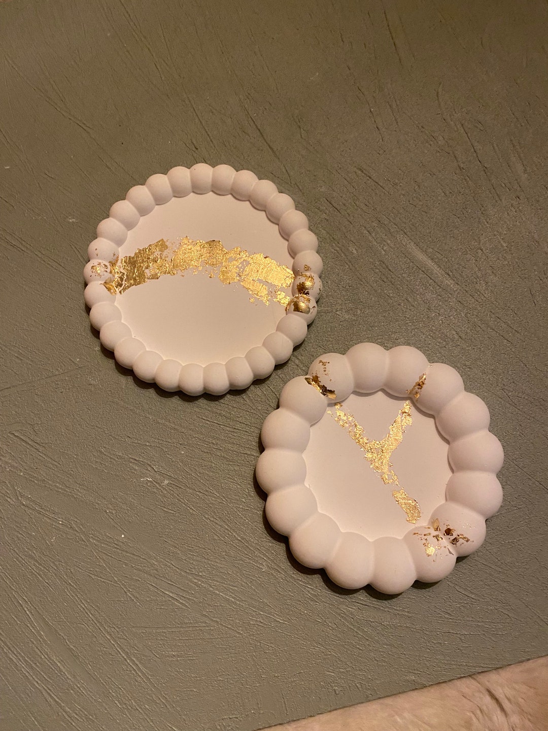 Modern Decorative Concrete Bubble Tray Decorated With Gold Leaf,unique ...