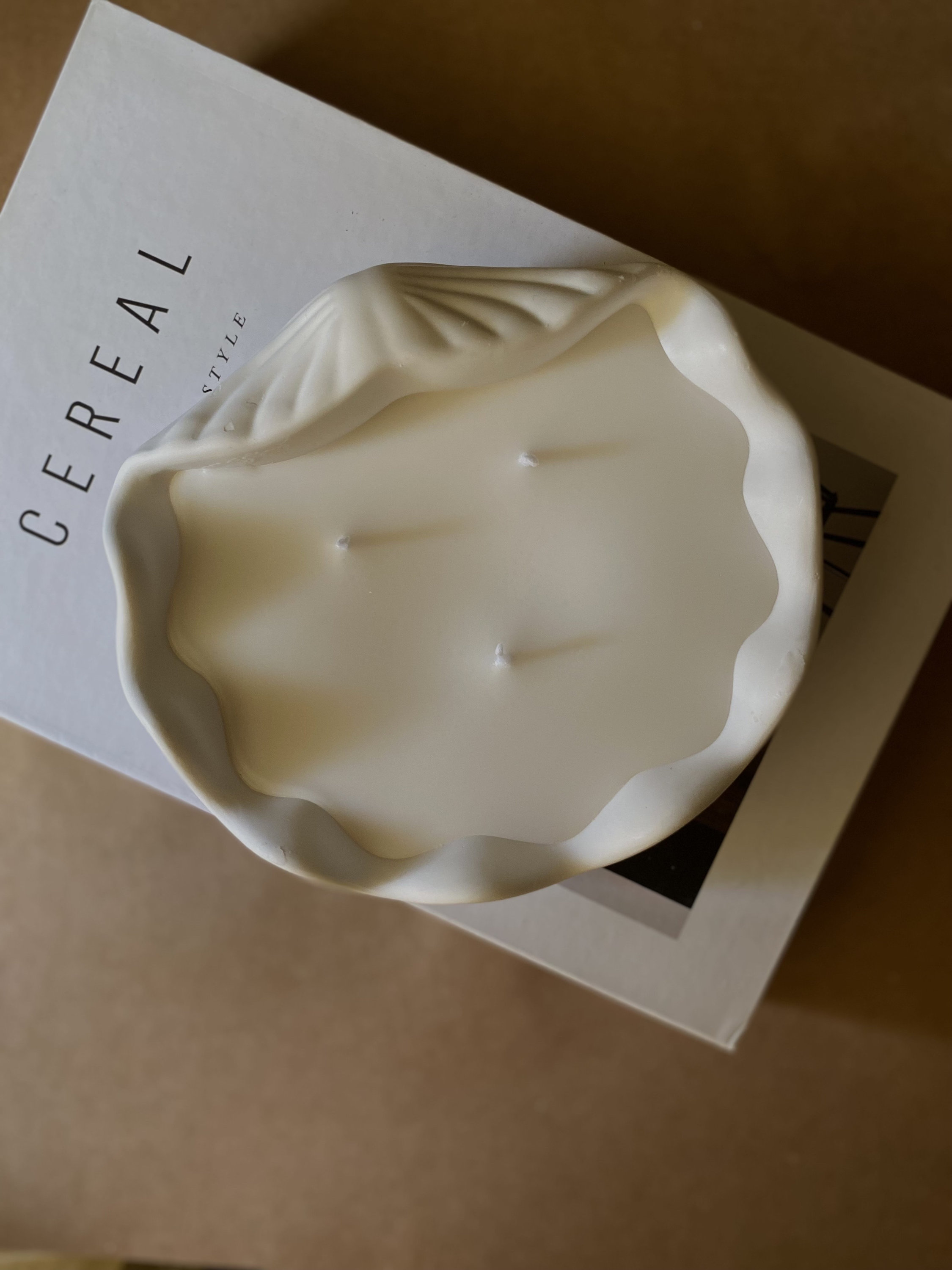 Large Seashell Concrete Candle Coastal Decor for Table or Shelf Seashell Table Decor Beach House Bedroom Decor Candle Unique Gift for Friend