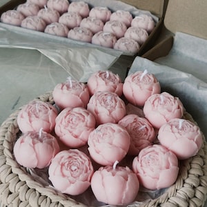 Candele di fiori rosa Bomboniere uniche all'ingrosso per gli ospiti Mini candele all'ingrosso Bomboniere per baby shower Bomboniere per feste nuziali Mini regalo di candele