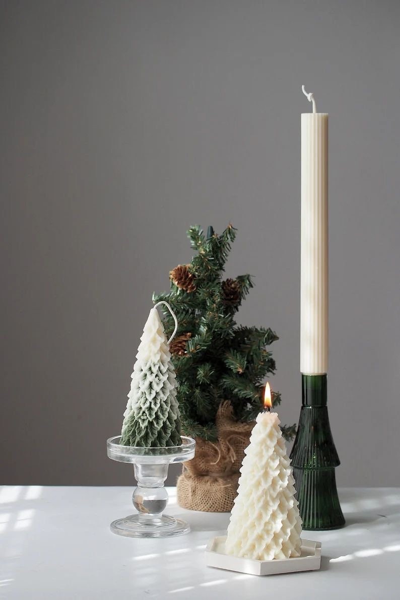 Christmas Tree Shaped Candle, Snow Tree Candle,scented Christmas Gift