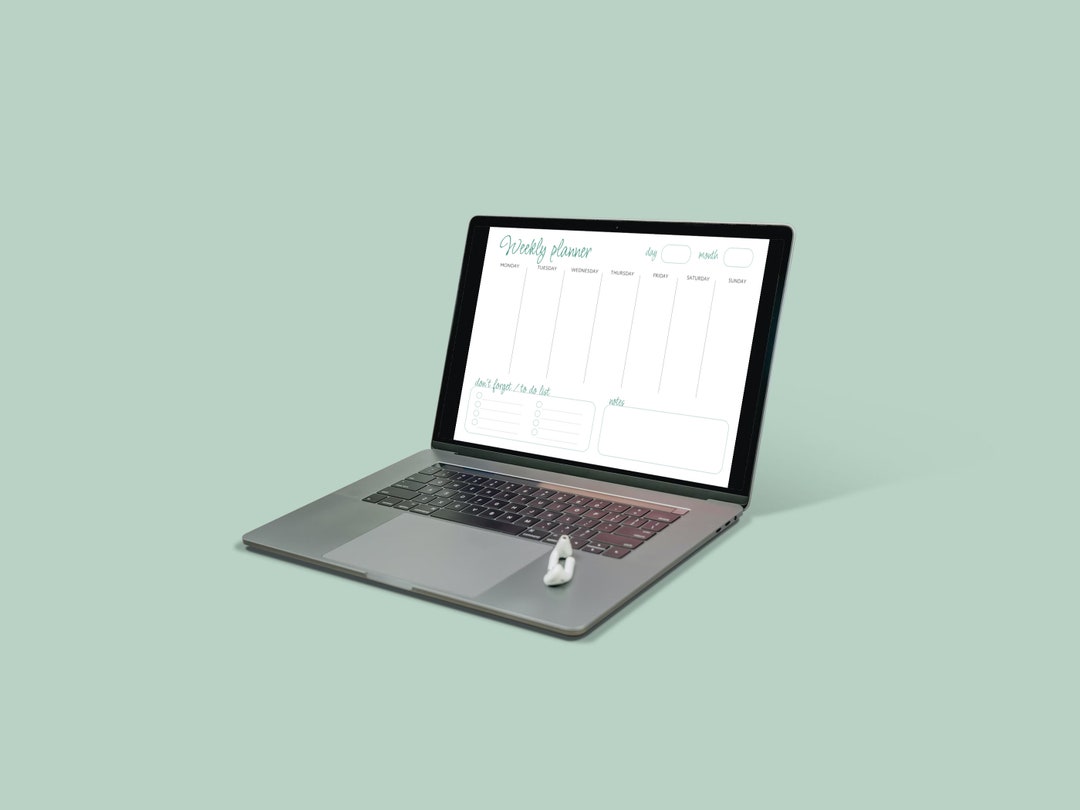 Digital Weekly Planner Template Etsy