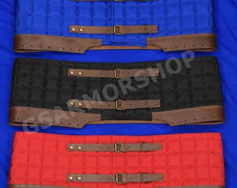 Load Bearing Cotton Padded Medieval Belt, Armor Belt