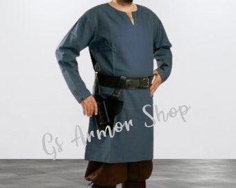 Medieval Tunic Full Sleeves Costume in Blue Color Black Friday Sale