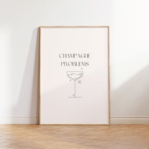 Champagne Problems | Swiftie Merch, Taylor Songtext | Kunstdruck Minimalistisch, Taylor Swift Decor, Bar Cart Poster, Digitaler Download