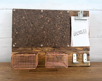 Cork Notice Board/Memo/Message Board | Home Organiser | Kitchen Accessories | Upcycled Reclaimed Sustainable