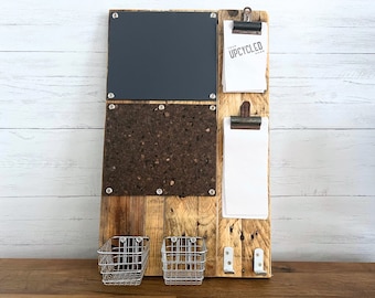 Cork & Chalk Notice Board/Memo/Message Board | Home Organiser | Kitchen Accessories | Upcycled Reclaimed Sustainable