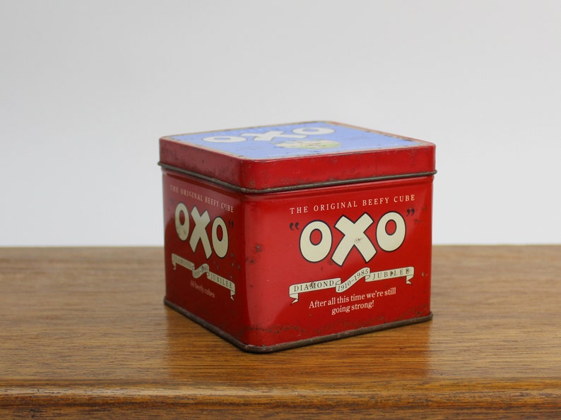 Vintage OXO Cube Tin. Diamond Jubilee 75 Years of Oxo. Great Condition ...
