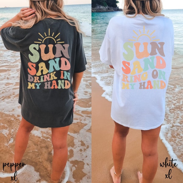 Beach Bachelorette Party Shirt, Sun Sand Ring On My Hand Bride Tee, Beach Bride Gift, Last Splash Shirt, Lake Bachelorette, Comfort Colors®