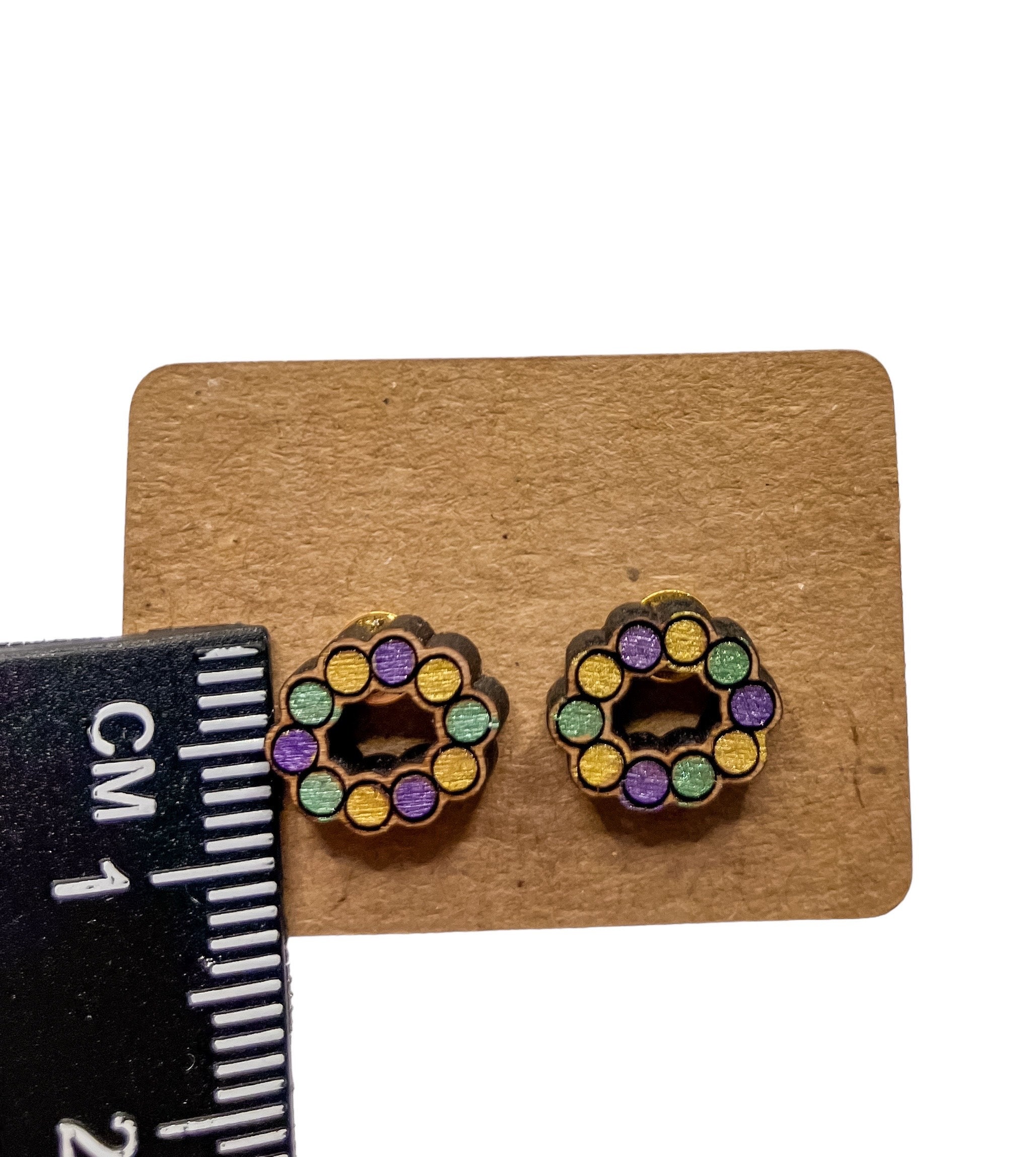 mardi gras earrings studs