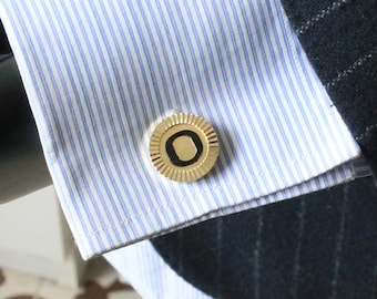 Handmade Customizable initials Cufflinks, Personalized Letter Cuff Links, Men's Jewelry, Gifts For Him, Wedding Accessory Groomsmen Dad Gift