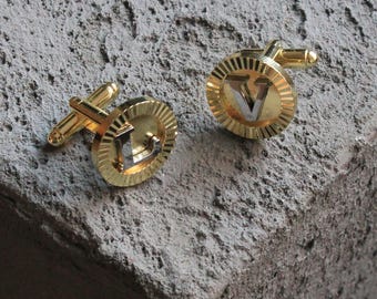 Handmade Customizable initials Cufflinks, Personalized Letter Cuff Links, Men's Jewelry, Gifts For Him, Wedding Accessory Groomsmen Dad Gift