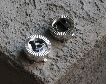 Personalized Initial Button Cover Cufflinks, Handmade Letter CuffLinks, Men's Designer Jewelry, Gifts For Him, Wedding Accessory Groomsmen