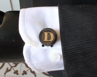 Personalized Initial Button Cover Cufflinks, Handmade Letter CuffLinks, Men's Designer Jewelry, Gifts For Him, Wedding Accessory Groomsmen