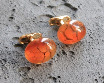 Baltic Amber Natural Stone Cufflinks Gold Plated, Amber Gemstone Cuff Link, Gifts For Men Father Husband, Groomsmen Wedding Gifts Accessory