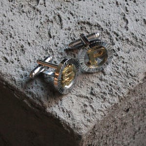 Gemelos con iniciales personalizables hechos a mano, gemelos con letras personalizadas, joyería para hombre, regalos para él, accesorio de boda, regalo para padrinos de boda.