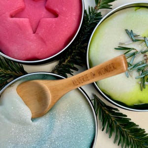 Happy Holiday Play Dough Trio: Festive Red, Natural Blue, and Natural Green for a joyful and imaginative season. Eco Friendly gift for kids
