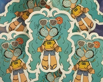 Brazilian Miku vinyl Sticker