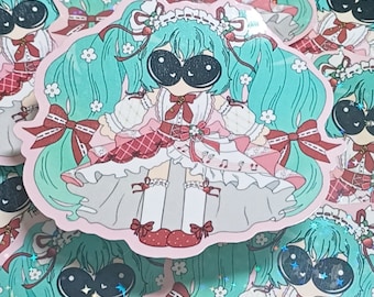 Strawberry Miku vinyl Sticker
