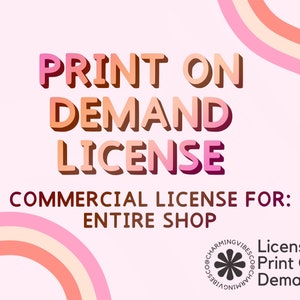 Print On Demand Kommerzielle Lizenz für gesamte Shop-Designs