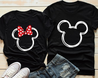 Mickey-Minnie Mouse Shirt, Disneyworld Group Shirt, Disney Vacation Matching Tees, Couples Shirts, Trip Apparel for Men and Women