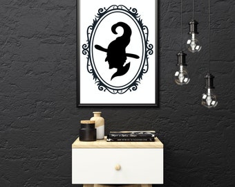 Witch Silhouette Digital Download