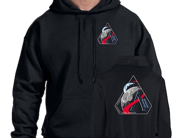NASA Artemis 2 Mission Logo Double Sided Pullover Hoodie | Space Exploration