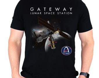 NASA Gateway Lunar Space Station Adult Shirt | Spaceflight | Space Collectibles | Space Mug | For Space Enthusiasts