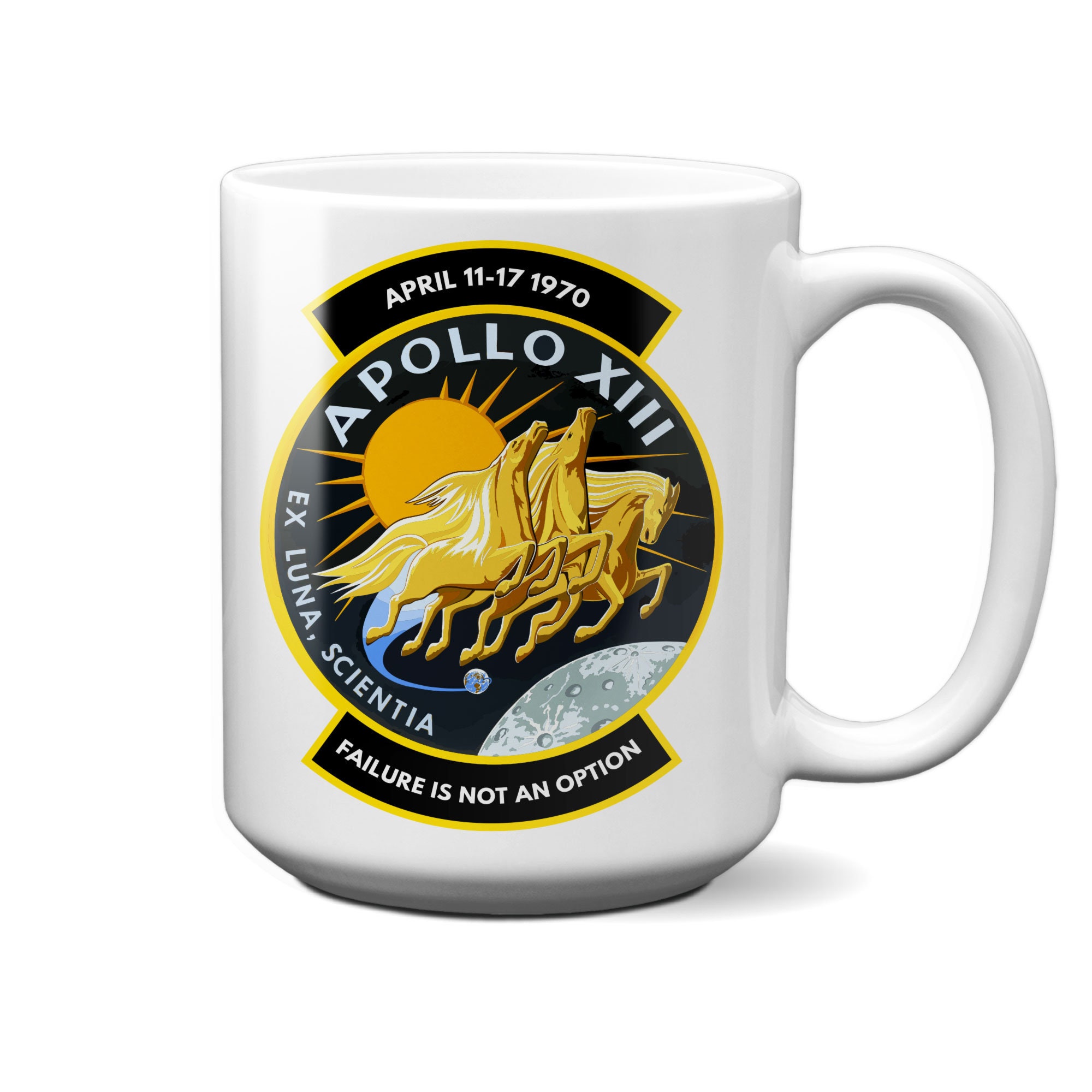 Apollo 13 Mug | NASA Mission Emblem, Space Memorabilia - Etsy