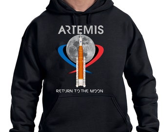 NASA Artemis Return to the Moon Hoodie | Space Exploration Adult Pullover