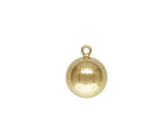 14KGF| 4mm Gold Filled Ball Drop | Gold Ball Drop Charm | Ball Drop Pendant | 1/20 14K