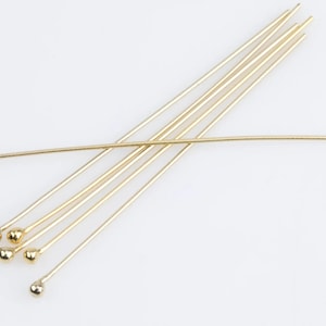 14KGF | Ball Head Gold Filled Pin | 25Gauge | 1 inch l Ball Head Pin | 1/20 14K Gold Filled l DIY Jewelry l Jewelry Making