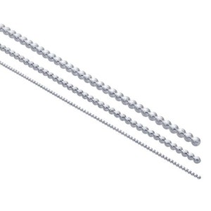 Sterling Silver 1.5mm Full-Bead Wire, Dead-Soft l Sterling Silver .059&quot; Full-Bead Wire l Jewelry DIY Wire l  Easy to Bend l Point Bead wire