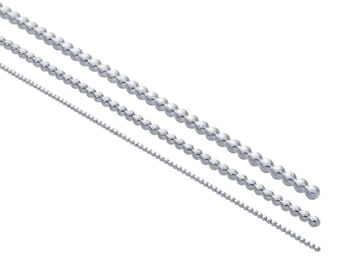 Sterling Silver 2.3mm Full-Bead Wire, Dead-Soft l Sterling Silver .091" Full-Bead Wire l Jewelry DIY Wire l  Easy to Bend l Point Bead wire