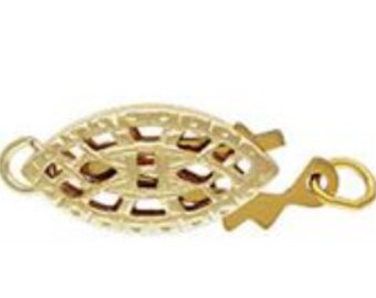 12x5mm Gold Filled Oval Pearl Clasp with Ring |12x5mm 14KGF Oval Pearl Clasp | Jewelry DIY Gold filled | Jewelry Making & Beading