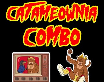 Pro Wrestling Cat Sticker Combo - Funny Vinyl Decals