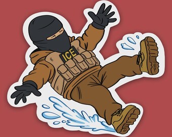 Abolish ICE Sticker | Slippery ICE | Chinga La Migra