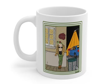 De Frogstitute 11oz keramische mok | Grappige koffiebeker met kikkermotief