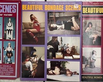 Beautiful Bond*ge Scenes Lot of 3 Vintage and Rare LDL Magazines